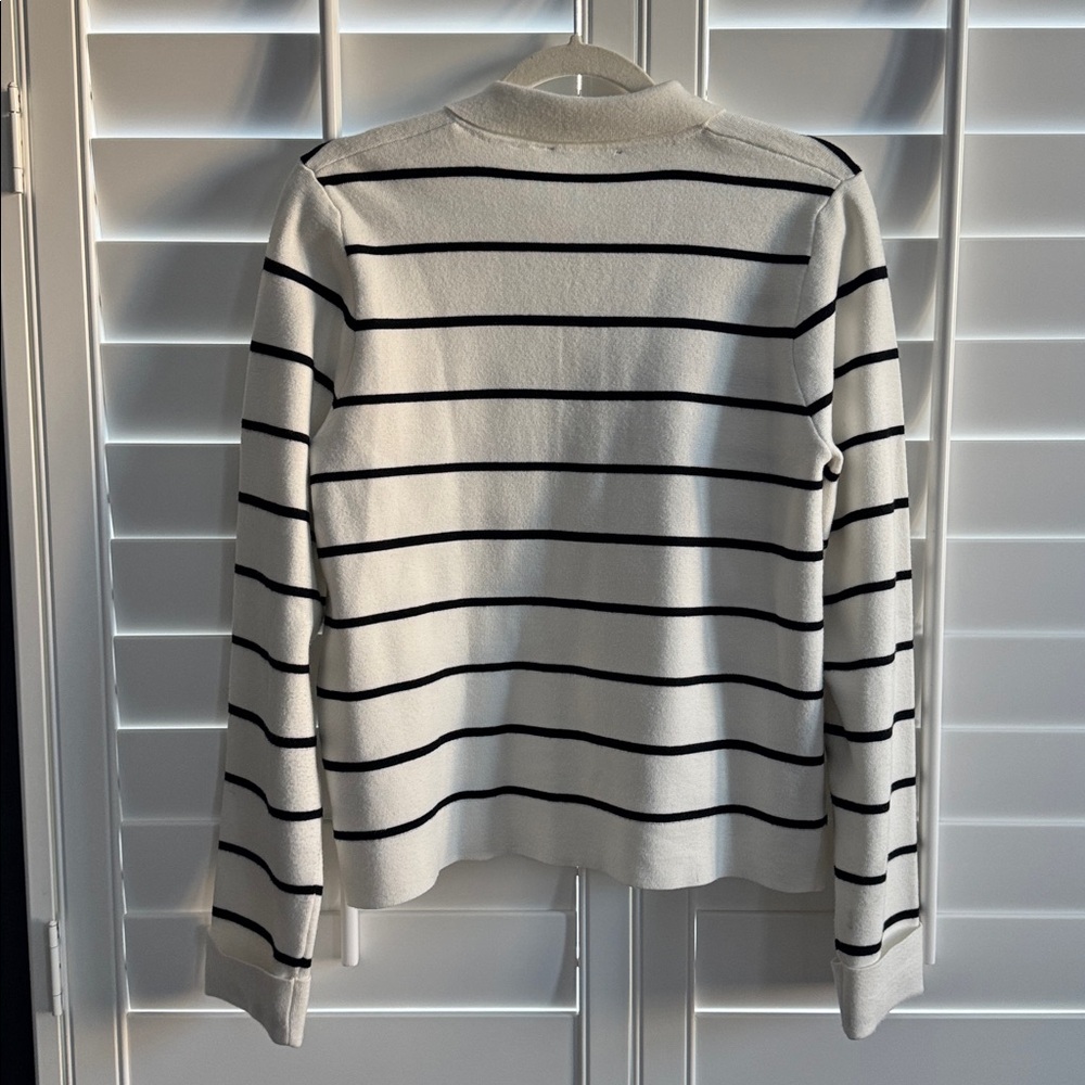 T Tahari striped button-down cardigan sweater - Picture 4 of 5